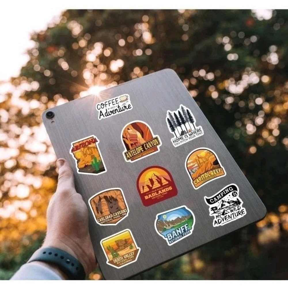 100 Pieces National Park Stickers Waterproof Vinyl Travel Decals, Outdoor New - Picture 6 of 8
